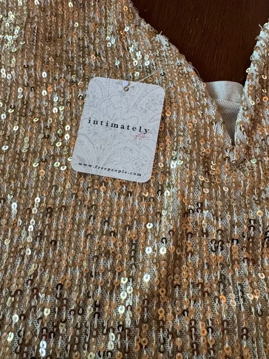 Free People Gold Sequin Bodysuit Thong - Picture 7 of 7